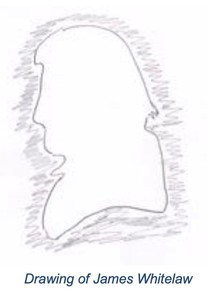 Silhouette outline Drawing of James Whitelaw