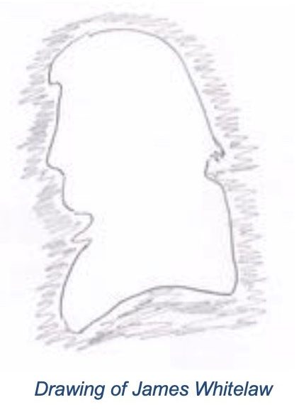 Silhouette outline Drawing of James Whitelaw